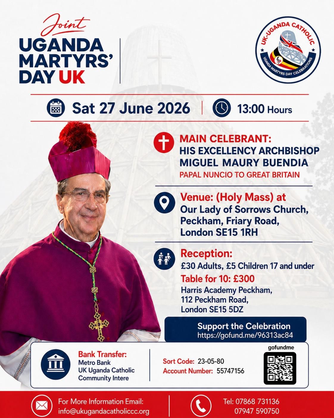 Joint Uganda Martyrs’ Day UK Celebrations